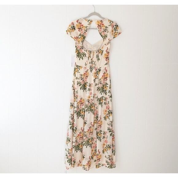 Reformation Myah Milo Floral Fit&Flare Midi/Maxi Dress, size US 8 - Picture 3 of 6